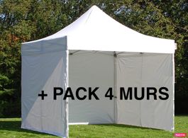 Tonnelle pliable professionnelle 3x3m impermeable + 4 murs