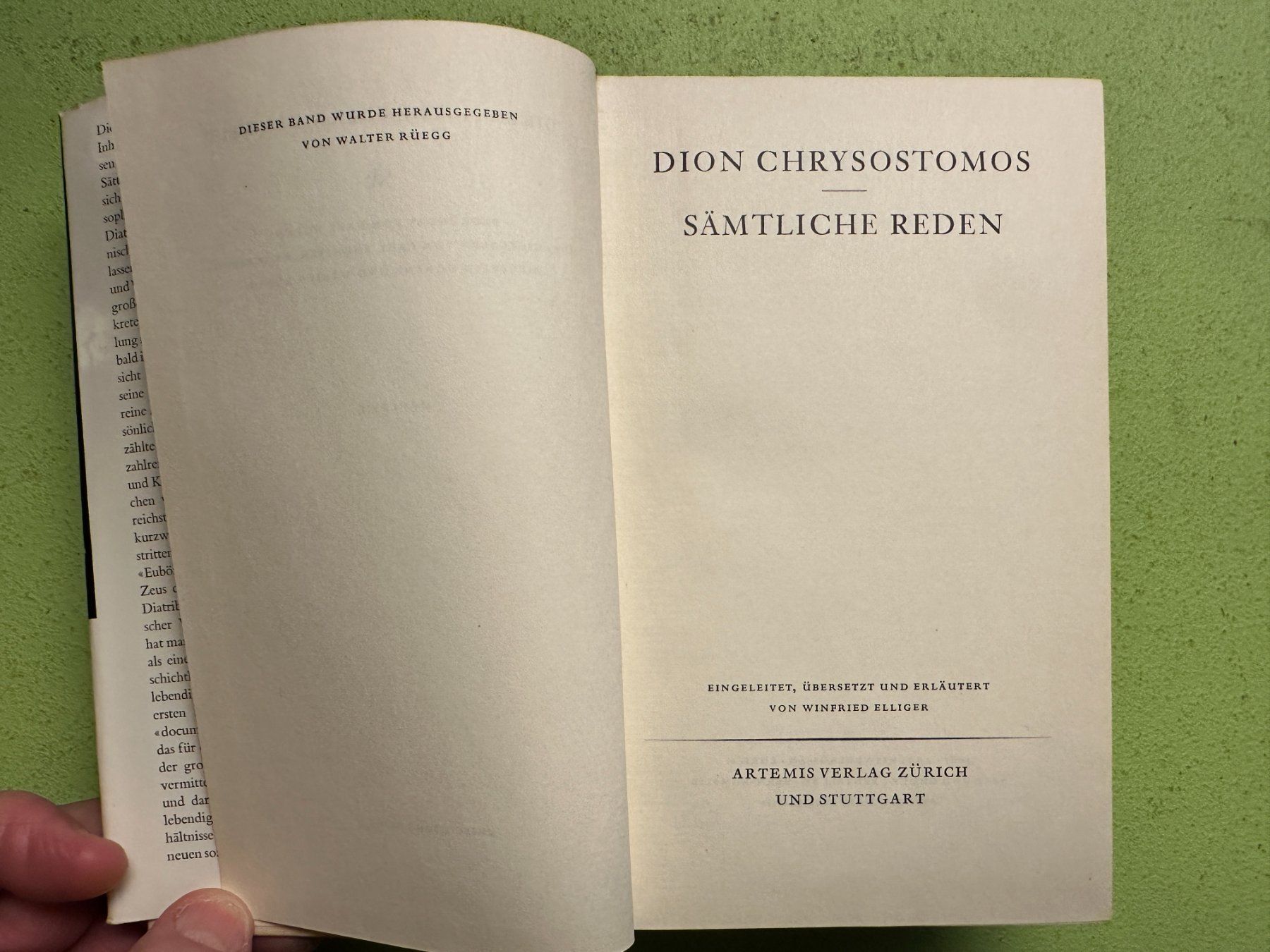 Bücher: Dion Chrysostomos: Sämtliche Reden. – Gebraucht aus Zürich von allp 2