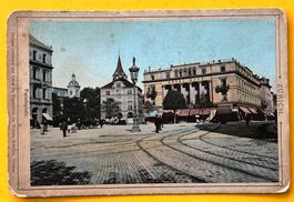 antike Fotografie Lichtdruck Paradeplatz Zürich um 1900