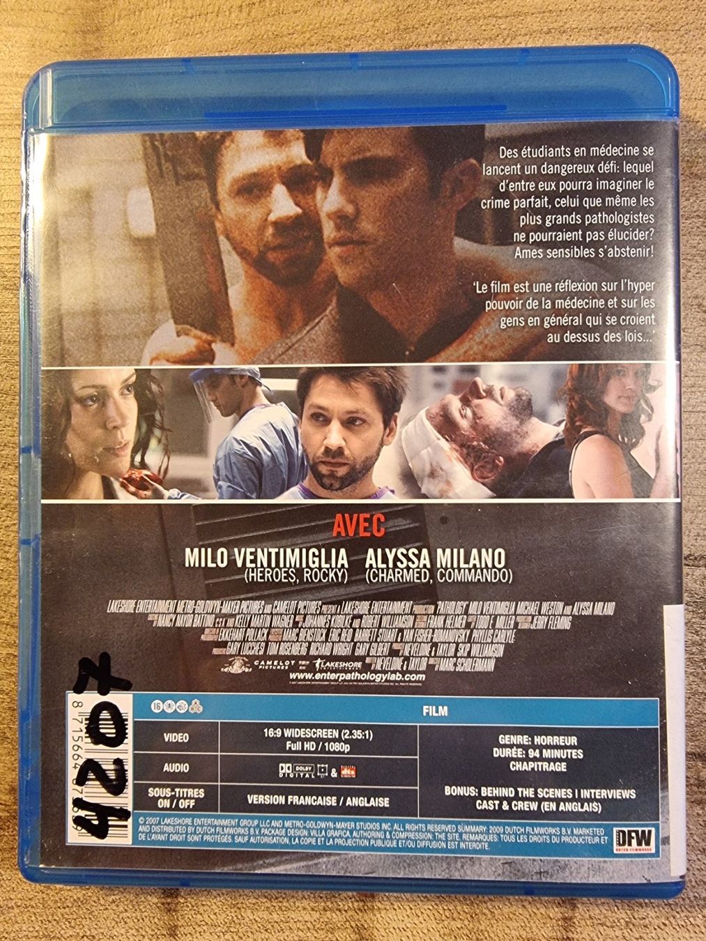 Tous les DVDs: Pathology – D'occasion à Chavannes-près-Renens par XWR4 1