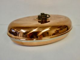 Vintage Bettflasche STÖCKLI NETSTAL Kupfer Wärmflasche
