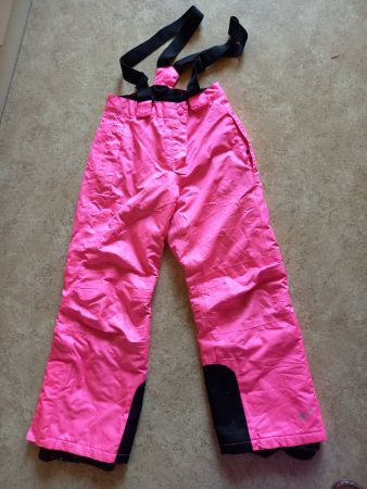 Pinke Mädchen Skihose Gr. 122/128 mit Trägern, Top Zustand!