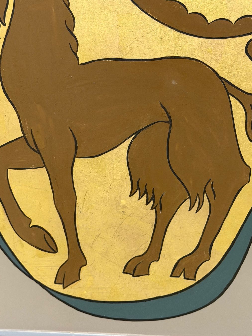 Gemälde: Vintage Schweizer Sternzeichens Steinbock - Glarus Wappen – Gebraucht aus Basel von PAUL_ART 4