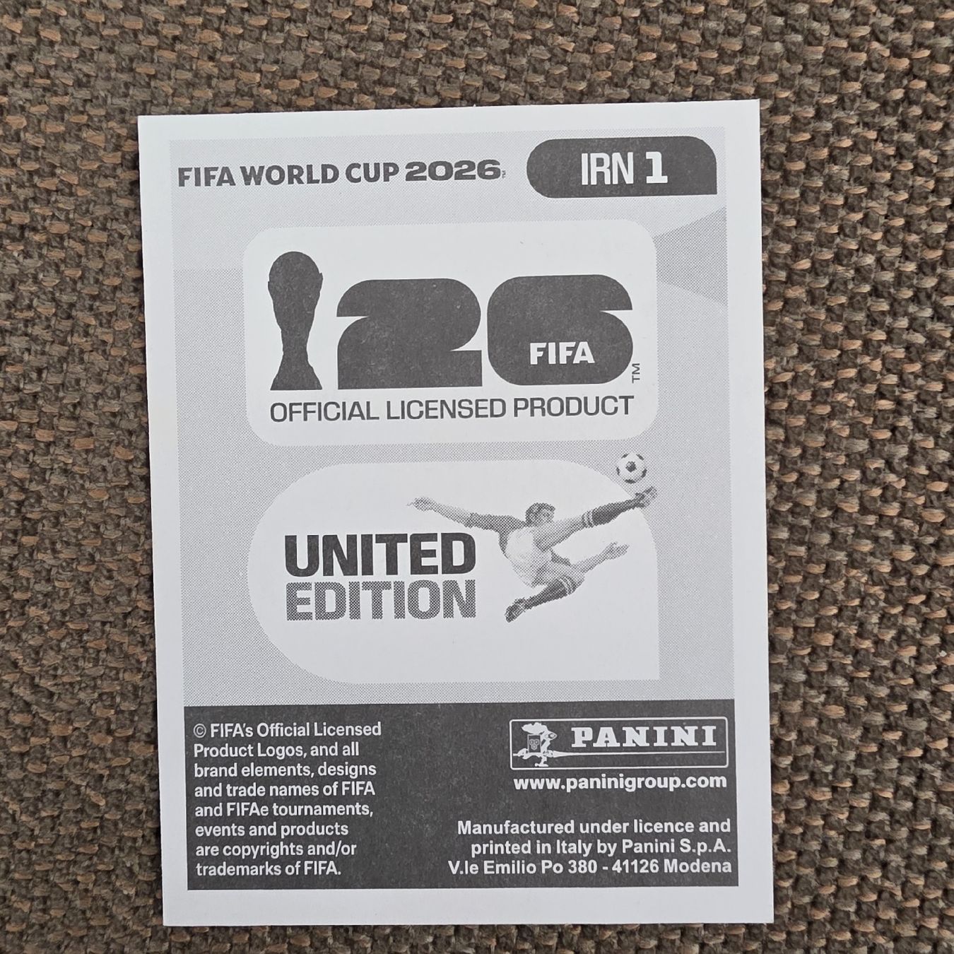 Panini Sammelbilder & Trading cards: Panini IRN1 Sticker Iran  – Neu und originalverpackt aus Buchs AG von LogoParts 1