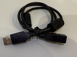 Verlängerungskabel USB 2.0 Typ-A (f/m), 0.70m, schwarz
