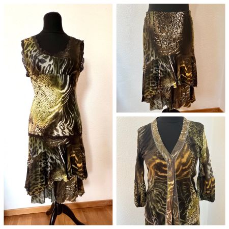 Kleid (3-teilig, luftig) von NICE CONNECTION ✔️ Gr. 40