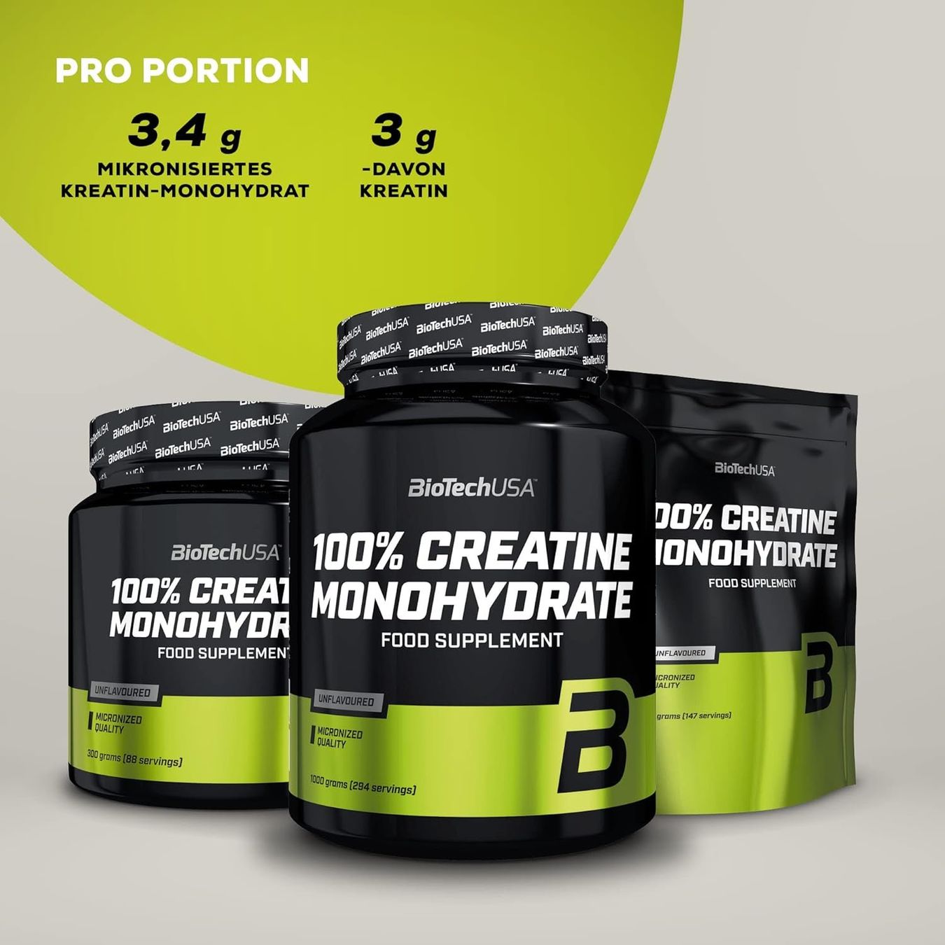 Cibi & Specialità: Biotech USA 100% Micronized Creatine Monohydrate 300 g – Nuovo e nell'imballaggio originale da Zihlschlacht venduto da Quari 3