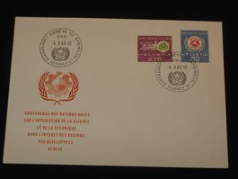 ONU Sondermarken zur Konferenz der UNO UNCSAT  FDC Nr. 38-39