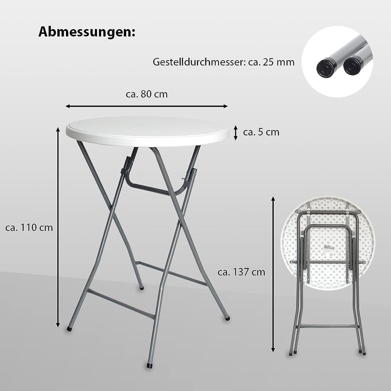 Tische: TrutzHolm Klapptisch weiß 80 cm – Neu und originalverpackt aus Bottighofen von zaap 3