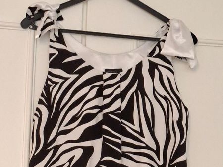 Robe Marocco imprimé zèbre noir & blanc – Taille M