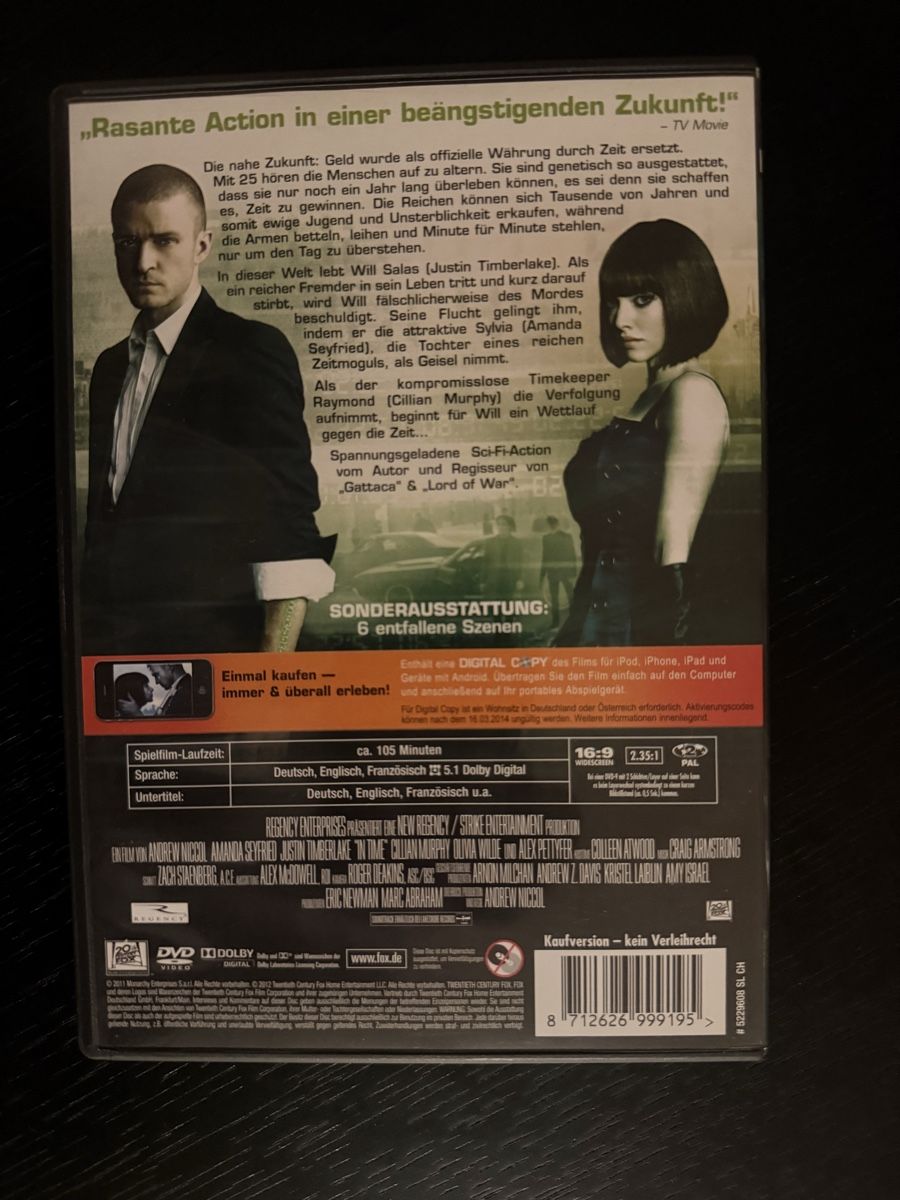 Tutti i DVDs: In Time" gute Zustand – Usato da Lausen venduto da EisAmStiel94 1