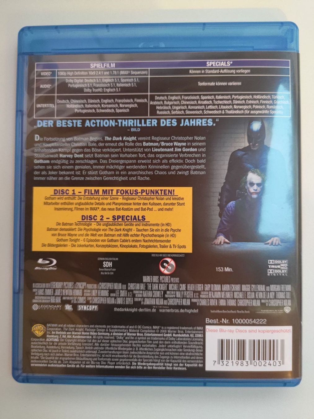 Tutti i DVDs: Batman - The Dark Knight – Usato da Liestal venduto da Kratzilla 2