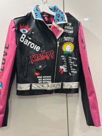 Neue Coole Nevada Love Lederjacke im Biker-Stil, Grösse S/M!