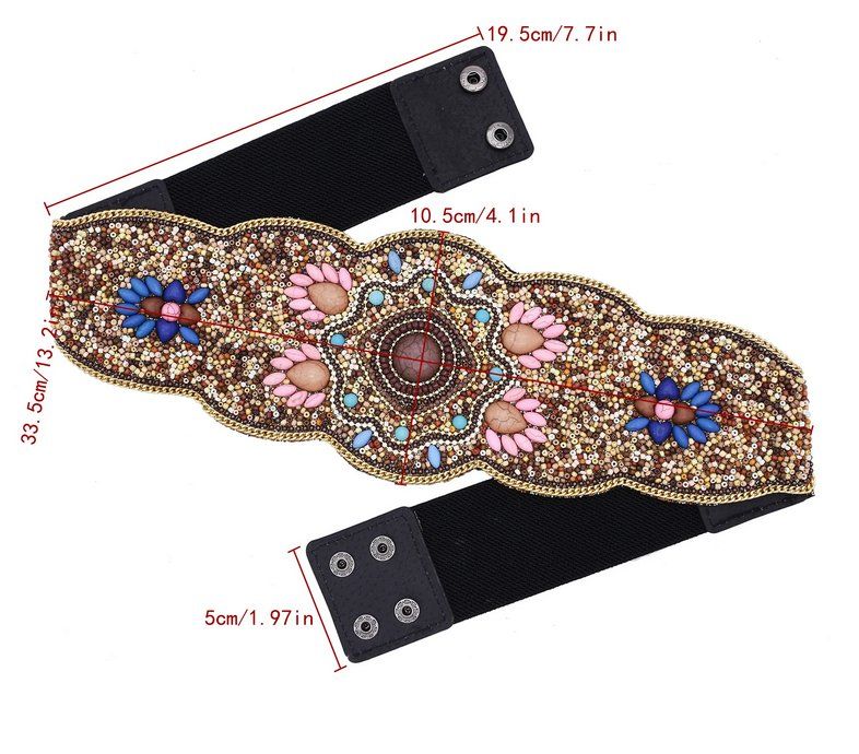 Gürtel: Elastischer Ethno Bohemien Gürtel Ceinture bohème ethnique – Neu und originalverpackt aus Lausanne von FASHION-WORLD-SHOP 5