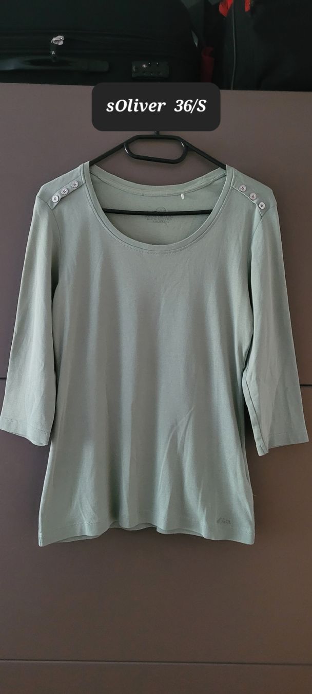 S.Oliver T-shirt: T-shirt S.Oliver vert olive, taille M/coton 100% – Nuovo (secondo la descrizione) da Vevey venduto da x_y_f
