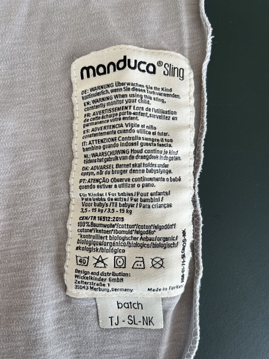 Manduca Porte-bébés ventraux & dorsaux: Manduca Sling lightgrey – D'occasion à Zürich par sabirones 1