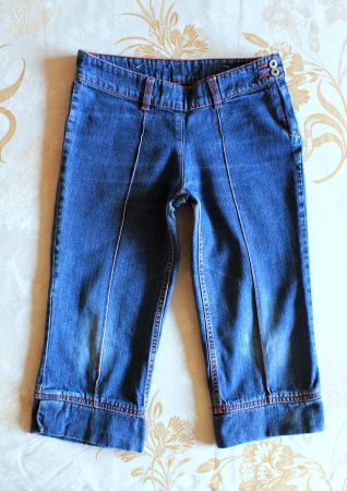 Alive * JEANS / Caprihose mit Kontrastnähten  140