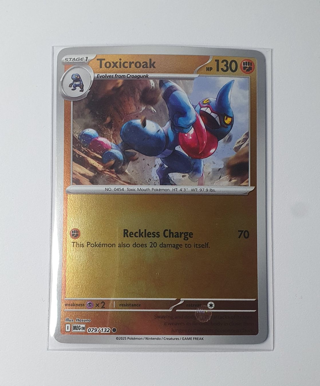 Pokémon Carte collezionabili: Toxicroak - Mega Evolution 079/132 - Reverse Holo (NM) – Nuovo (secondo la descrizione) da Gross venduto da ArcanaGameshop