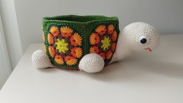 Handmade Crochet Turtle 🐢 Basket - Perfect Gift!