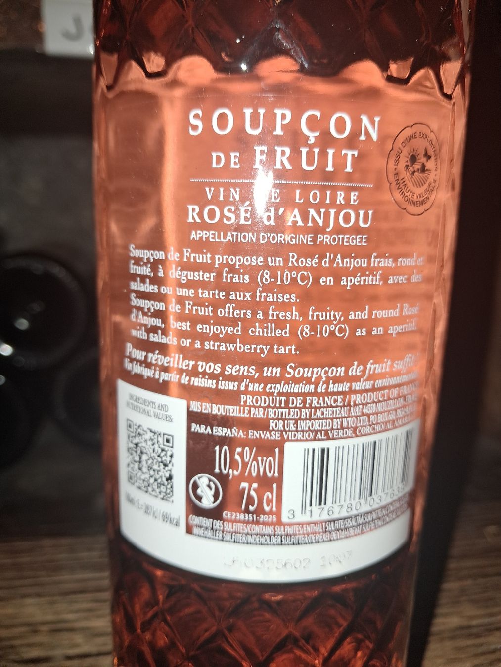 Vino: Soupçon de Fruit Rosé d'Anjou 2025 – Nuovo e nell'imballaggio originale da Le locle venduto da juliensaran 3