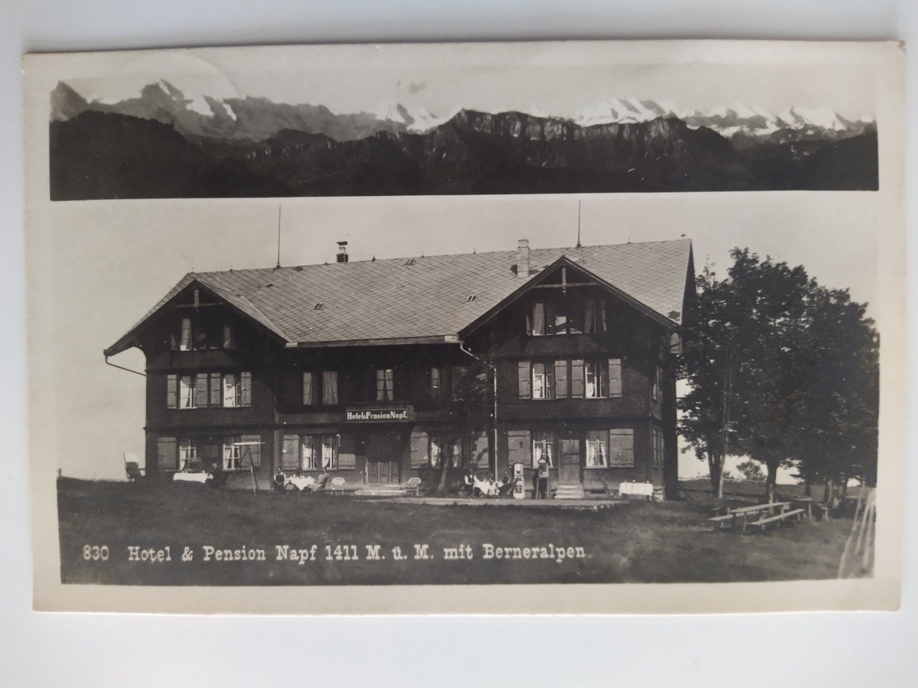 Cartoline postali: Hotel Napf BE, Berner Alpen, top! dat. 1929 – Usato da Ohmstal venduto da Lebensfreude05