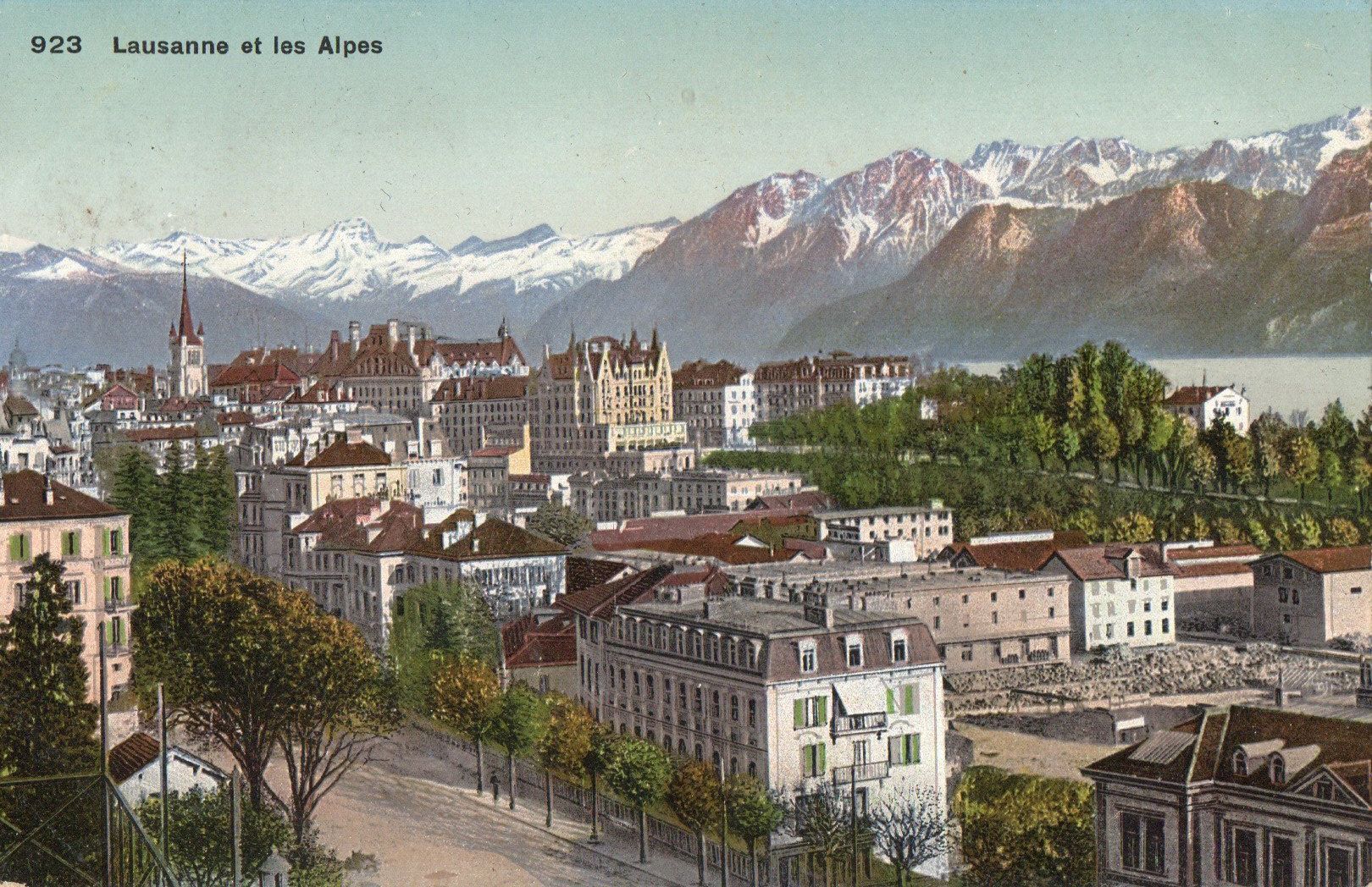 Cartoline postali: Lausanne et les Alpes – Usato da Melano venduto da pisonsdro