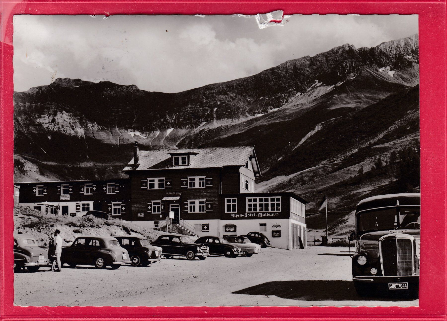 Cartes postales: ALPEN-HOTEL MALBUN, 4.8.1961 (AUTOS - POSTAUTO) – D'occasion à Oberrieden par Gebirgsstelze