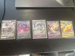 Pokémon Sammelkarten 5x V-Karten guter Zustand