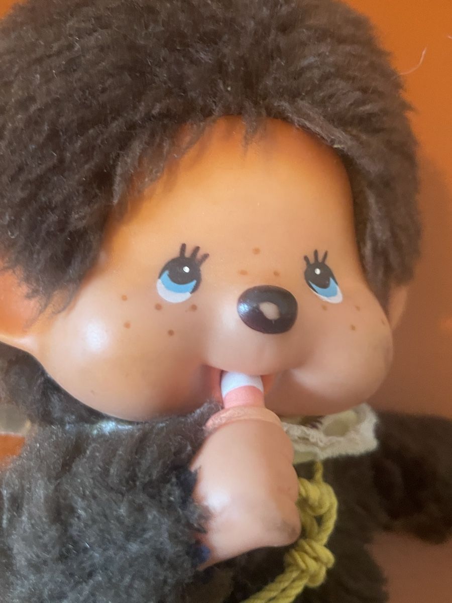 Monchhichi Bambole: Original "Monchichhi" mit Lätzchen & Springseil (1972) – Usato da Günsberg venduto da MorningEgg22 3