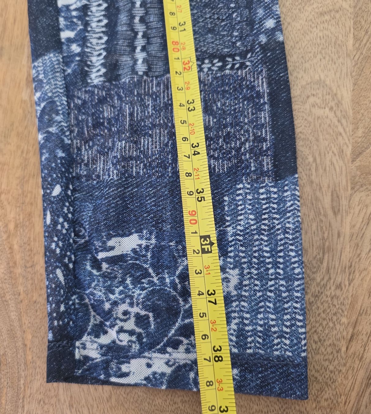 Pantaloni: Damen Leggins  Patchworkprint Blau Grösse XL Durchsichtig – Nuovo (secondo la descrizione) da Rheinsulz venduto da Gilea 4