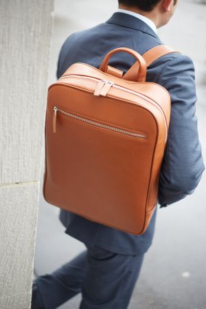 Leder Rucksack Business 60% Reduziert Toffee Braun