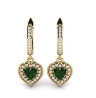 Elegante Ohrringe aus Echtgold mit Turmalin & Moissanit