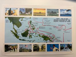 Palau Briefmarken 50 Jahre Kriegsende Pazifik 1994
