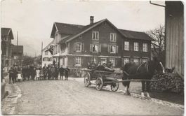 Landwirtschaft/Pferde-Fuhrwerk 1910 St.Gallen/Rheintal?