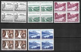 Viererblockserie Pro Patria 1954 B66 - B70 ** 1.6.1954