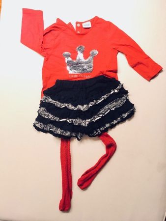Gr80 ❄️⛄ Fest set tshirt, shorty strumpfhose