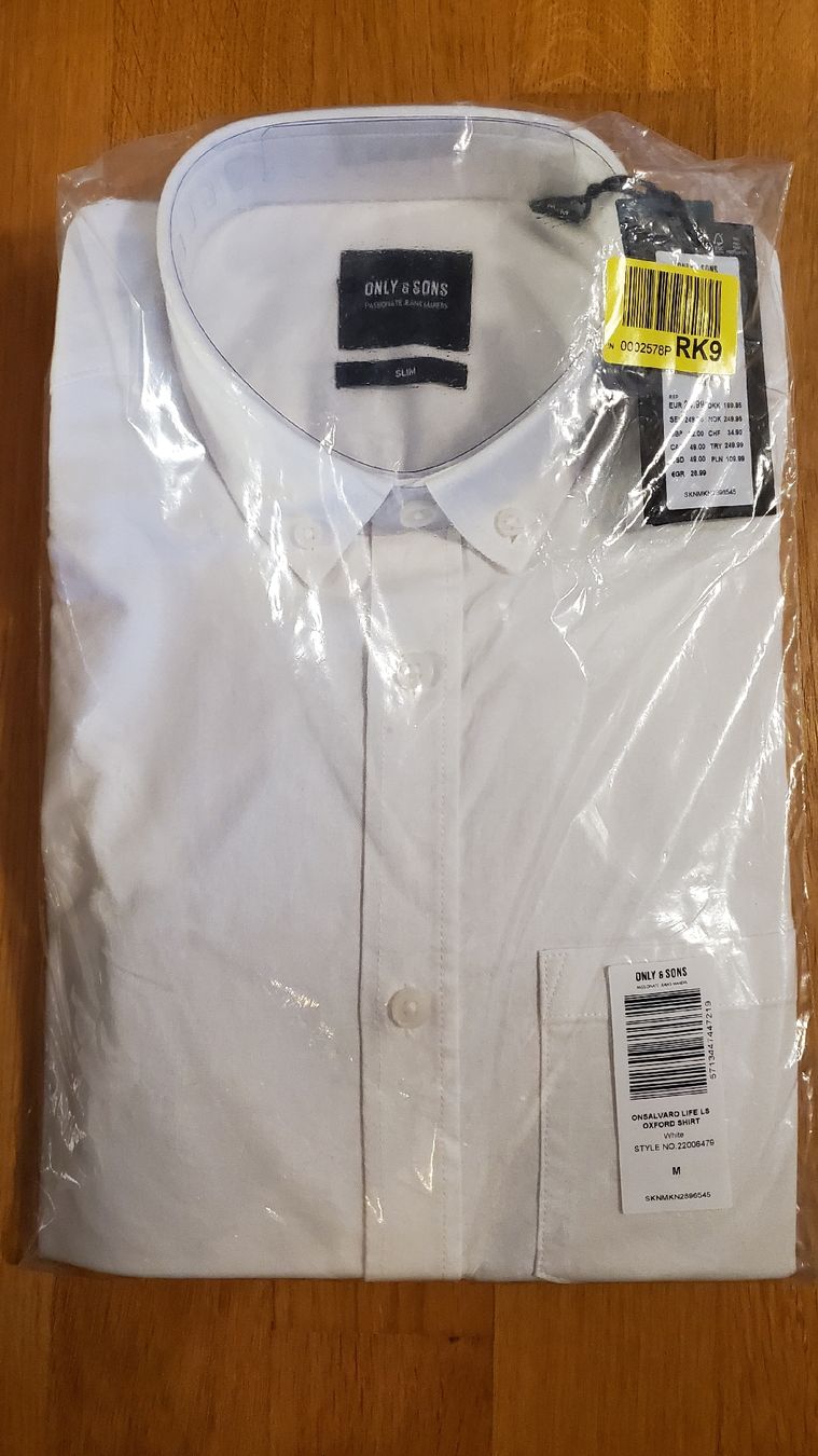 Camicie: Hemd weiss Gr M Slim Fit - Neu – Nuovo e nell'imballaggio originale da Uster venduto da lof_2xmz