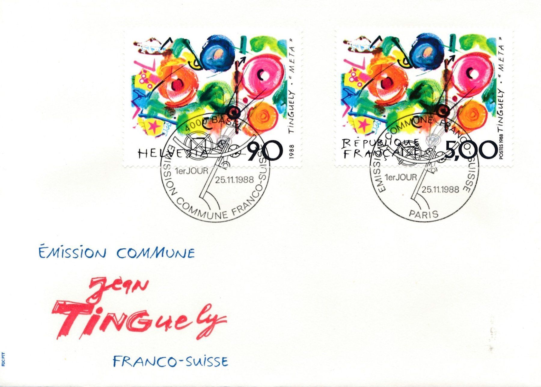 Tutti i francobolli: 1988 Gem. Ausg. Schweiz - Frankreich FDC – Nuovo (secondo la descrizione) da St. Gallen venduto da pcs48