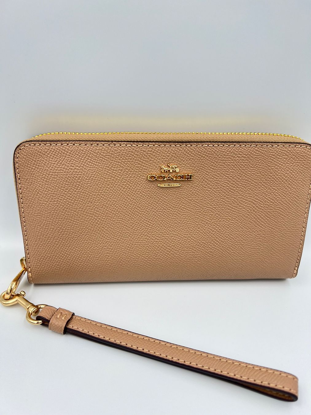 Coach Portamonete: Coach long zip around wallet beige – Nuovo e nell'imballaggio originale da Wiedlisbach venduto da Sistershop 5