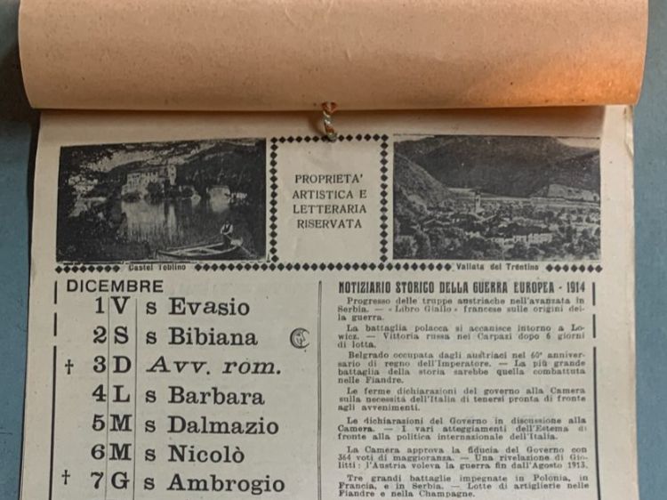 Kalender: Croce Rossa - Calendario 1916 – Gebraucht aus Sorengo von 74in 6