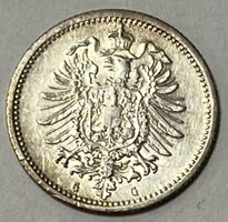 20 Pfennigs- Wilhelm I-Deutsches Reich- 1876 G (Silber .900)