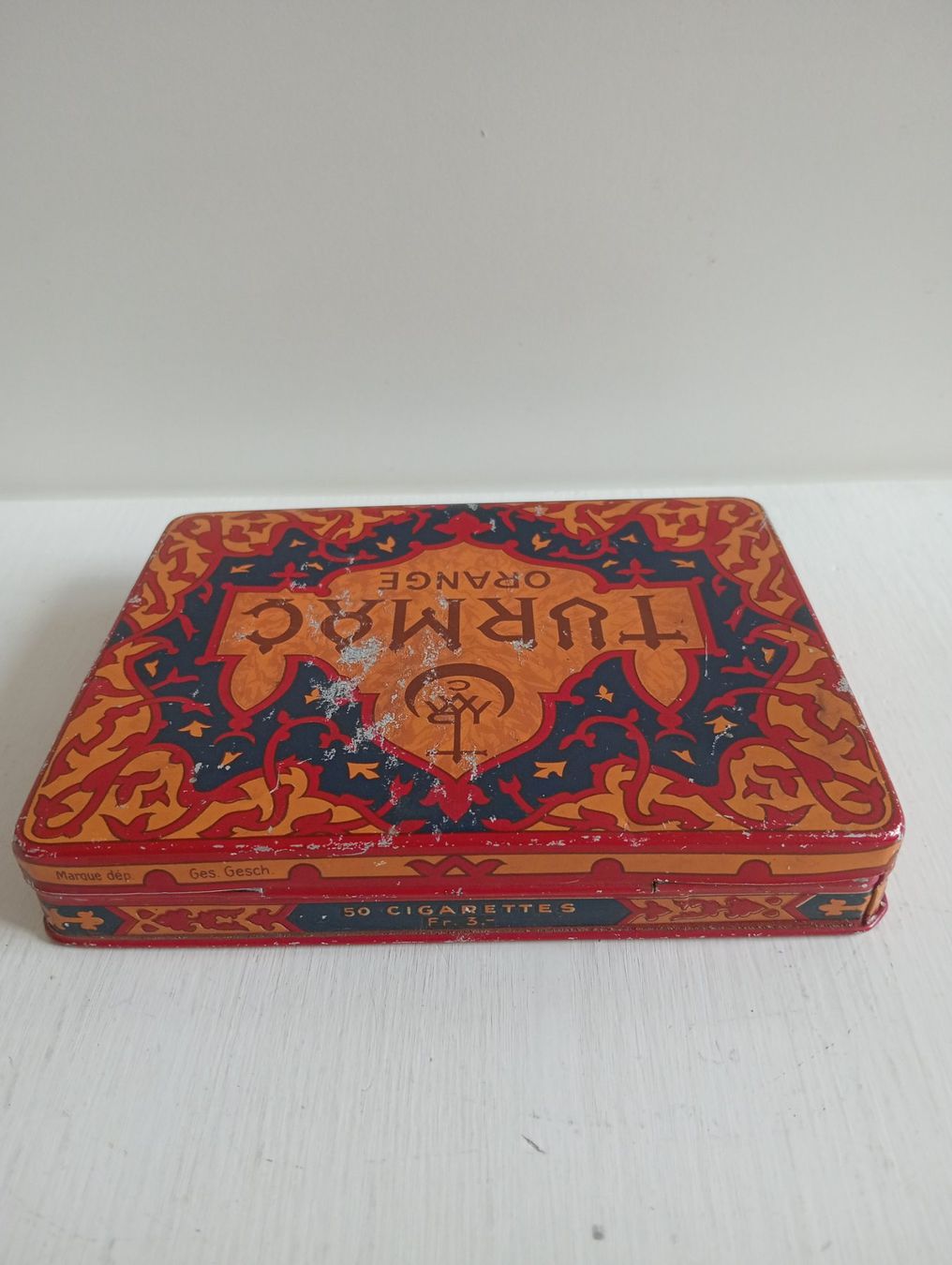 Dosen: Alte Vintage Blechdose Turmac Orange Zigaretten Blech Dose – Gebraucht aus Allschwil von Evgeniia78 7