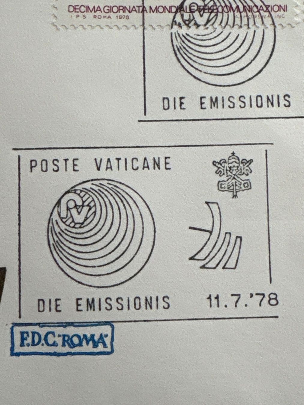 Tutti i francobolli: Vatikan Briefmarken auf Brief, Telecommunication, 1978 – Usato da Ibach venduto da lisch3 3