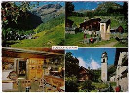 Bosco Gurin - 4 Bild AK