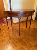 Table demi-lune en bois massif ancien bon état