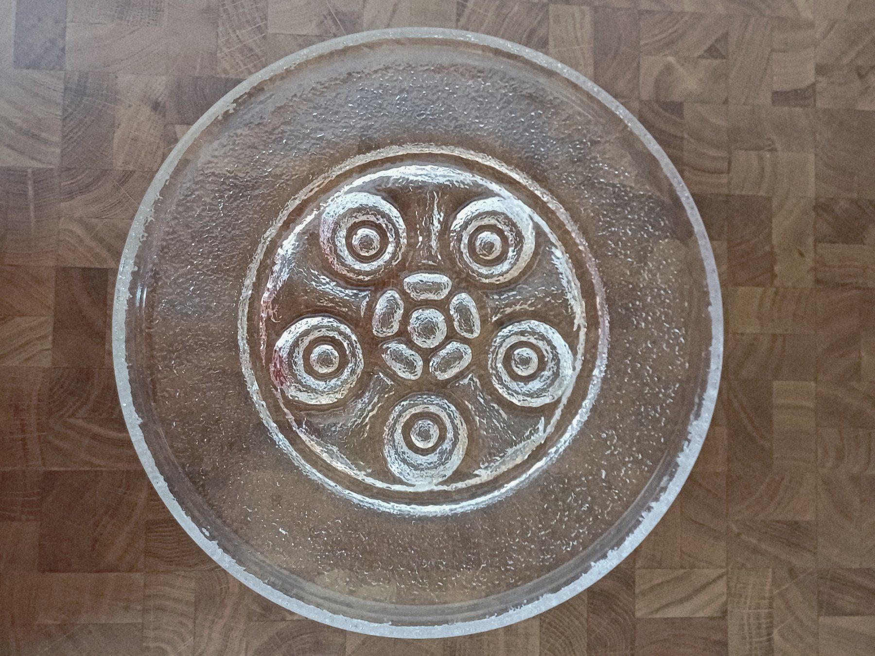 Glasi Hergiswil Servierplatten: Vintage Glasplatte / Servierplatte, Durchmesser 30cm neu – Neu (gemäss Beschreibung) aus Kloten von Juanita3 1