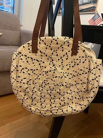Damen Strohsack-Handtasche