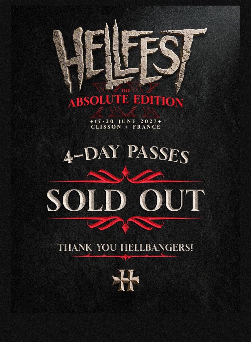 Tickets: Hellfest 2027 : 2pass- 4days , XXem edition – Neu und originalverpackt aus Villars-sur-Glâne von kirkyoyo