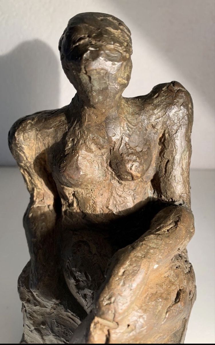 Sculture & Statue: Skulptur: Sitzende Figur, Bronze, nummeriert 2/16 – Usato da Biel/Bienne venduto da Katja01112 1