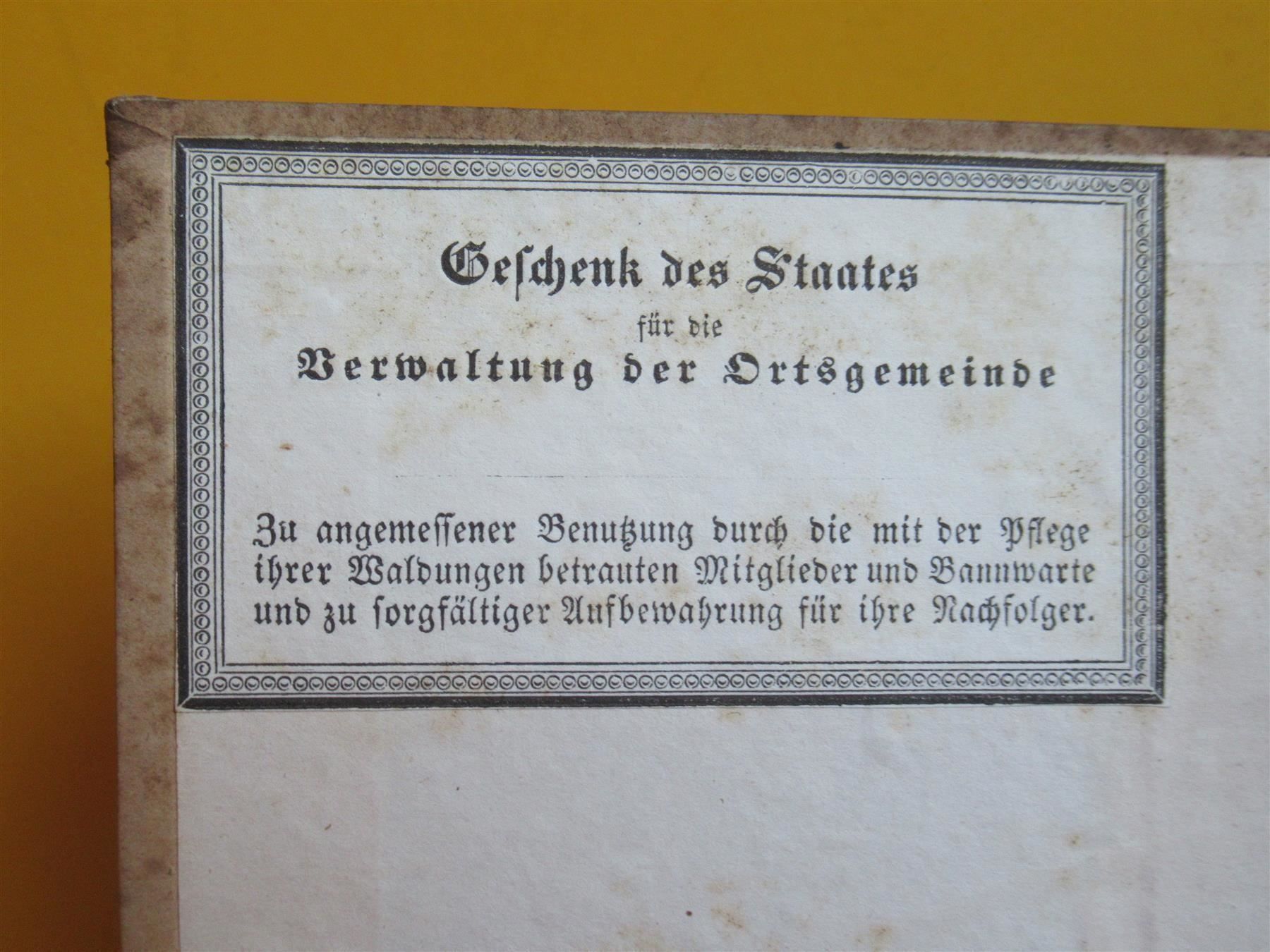 Livres: Kasthofer Behandlung der Wälder 1846 RAR – D'occasion à Adliswil par buch_und_kunst 1
